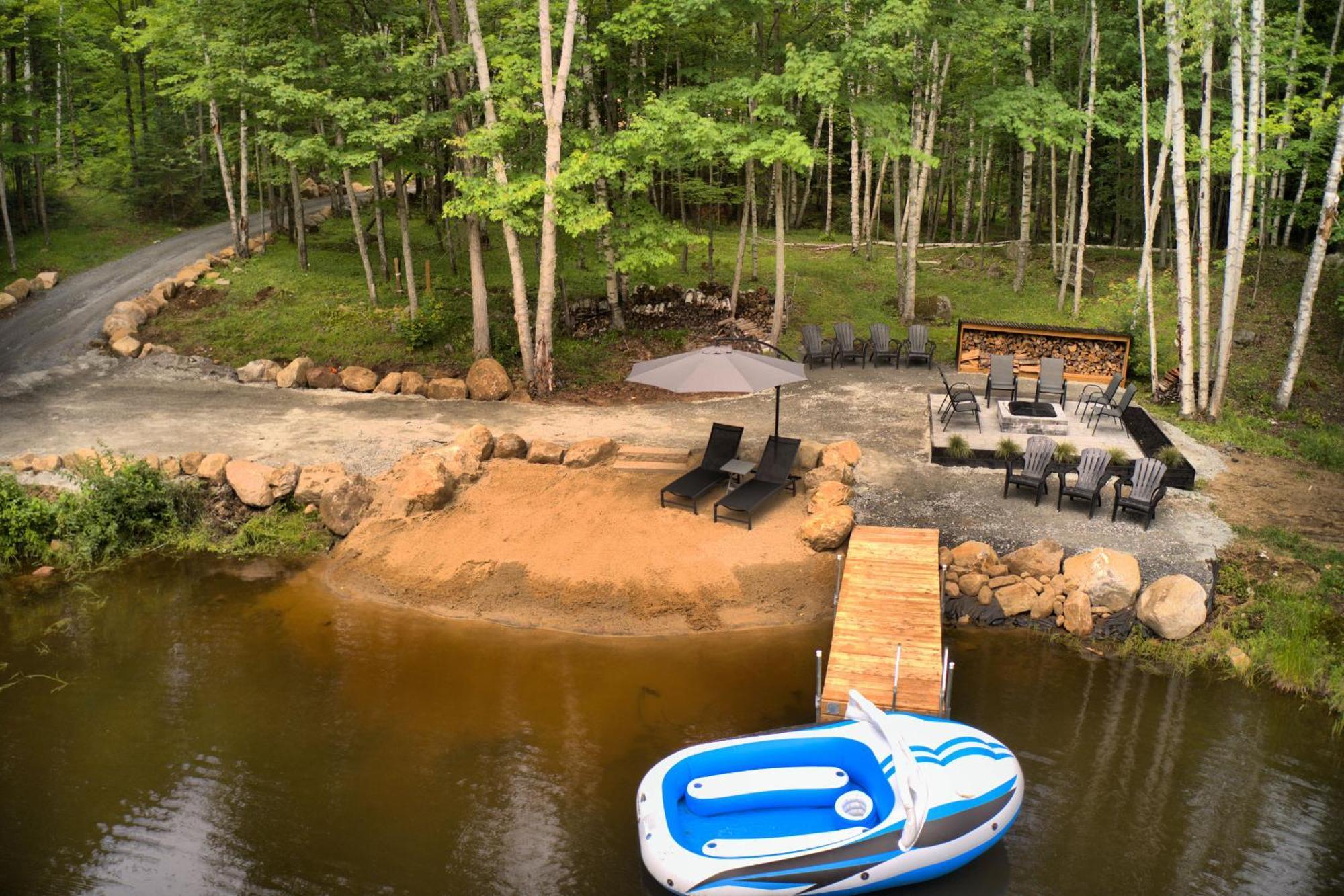 Kallm-Mont-Tremblant Chalet With Hot Tub, Pond & Beach On Private 7Acre Estate Лак-Супер'є Екстер'єр фото